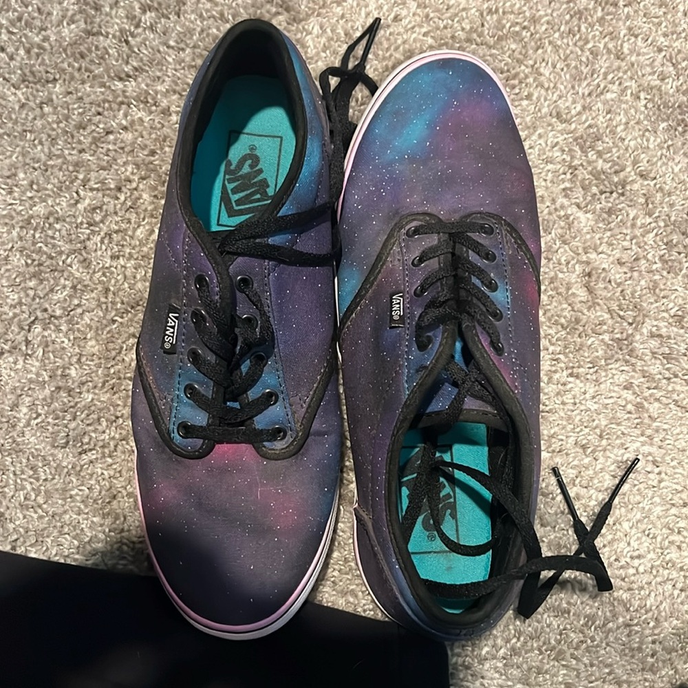 Galaxy Vans Off The Wall Shoes Size 8